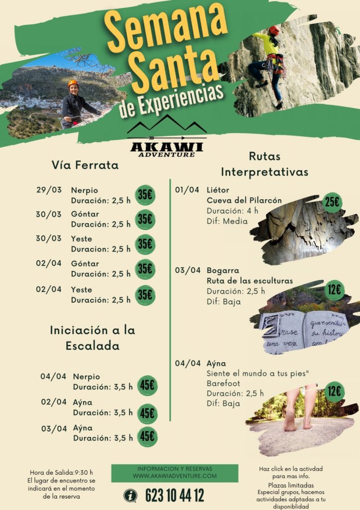 Actividades de Aventura en Semana Santa 2021 con Akawi