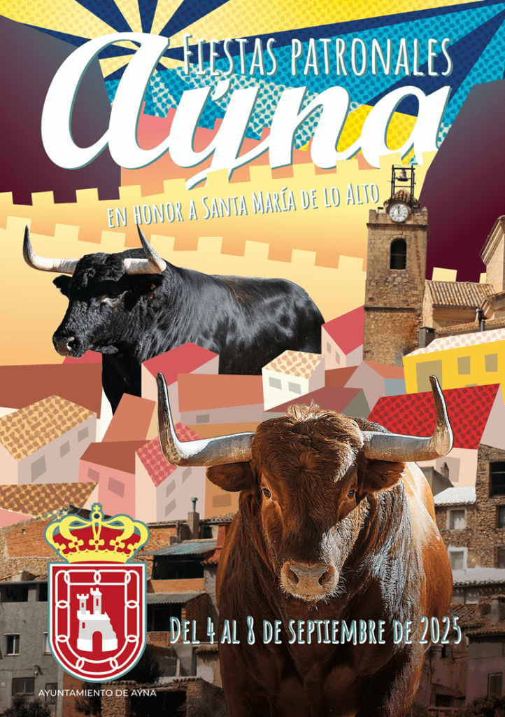 Cartel fiestas patronales Aýna 2025