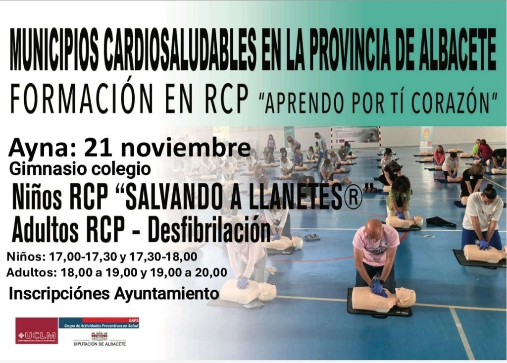 Aýna impulsa la salud con un Taller de RCP dentro del programa “Municipios Cardiosaludables”.