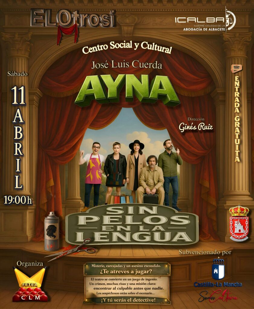 Aýna se llena de teatro, misterio y diversión este sábado con “Sin pelos en la lengua”.