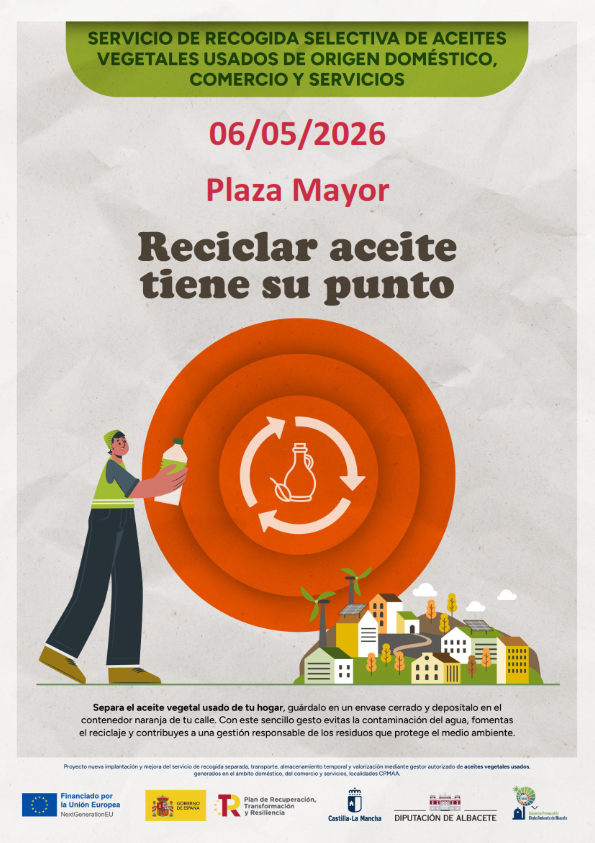 taller reciclaje aceite y textil en Aýna