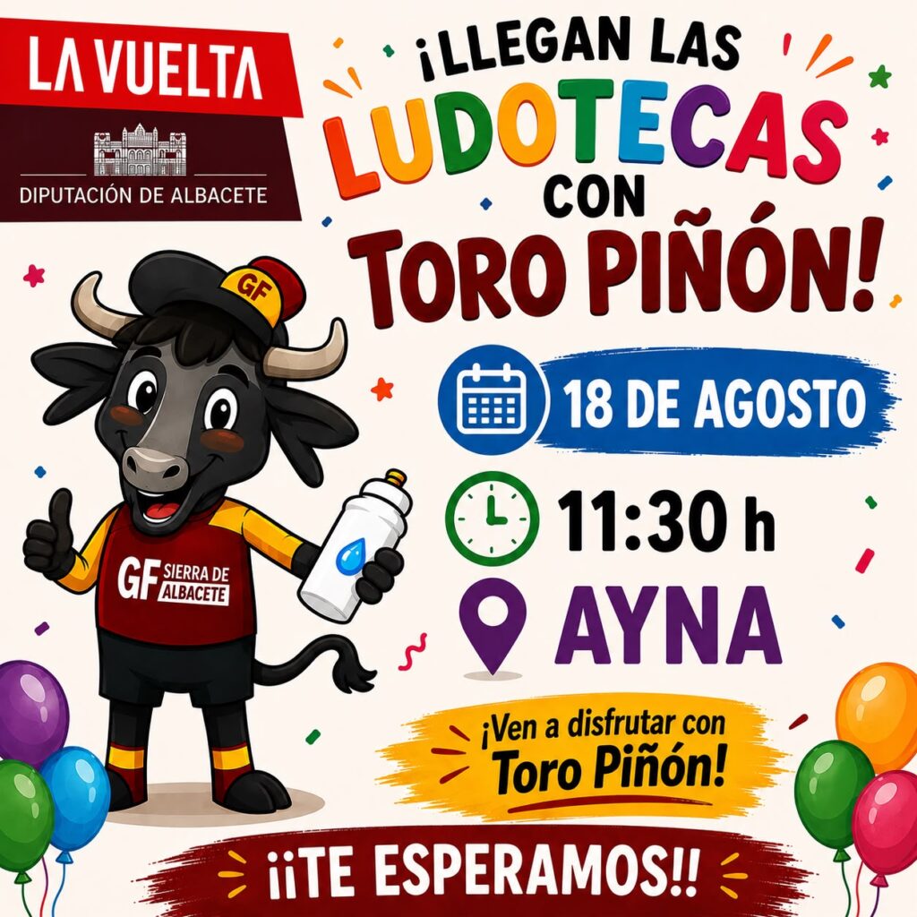 Toro Piñón llega a Aýna para hacer protagonistas a los más pequeños con motivo de La Vuelta a España