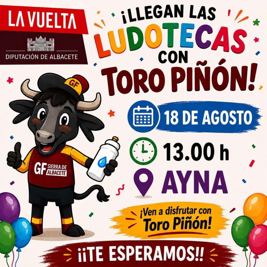 Toro Piñón llega a Aýna para hacer protagonistas a los más pequeños con motivo de La Vuelta a España