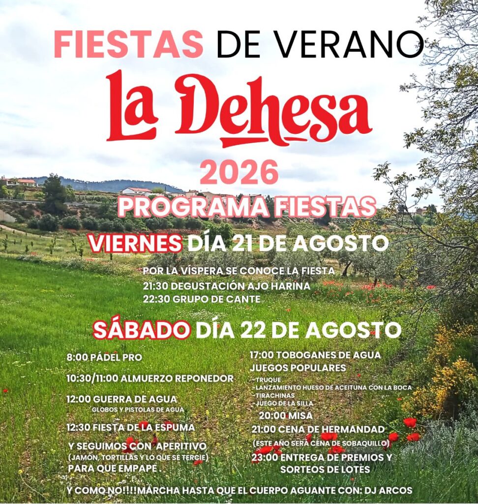 Fiestas de Verano de La Dehesa 2026: un fin de semana para disfrutar, convivir y celebrar